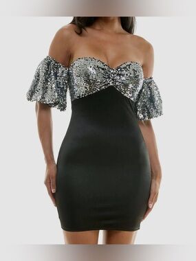 CITY STUDIO Junior Prom Homecoming Off the Shoulder Mini Dress Size 9/10